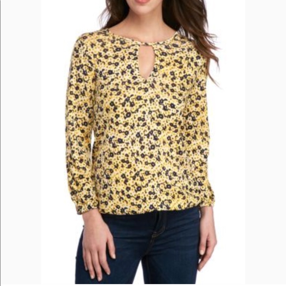 MICHAEL Michael Kors Tops - Michael Kors Lydia Yellow Peasant Top